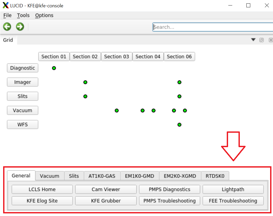 Lucid display with the toolbar highlighted.